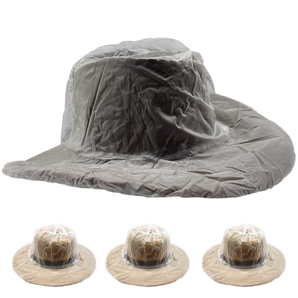 6229 Alpha 4 Pack Cowboy Rain Cover Plastic Hat Protectors 's Rain Hat
